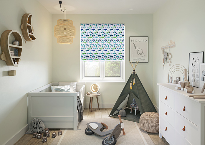 Leafy Lane, Aqua - Twist&Fit Roman Blind - Image 8